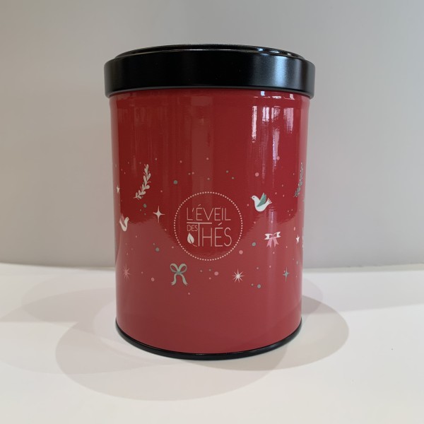 Boîte à thé Noël rouge